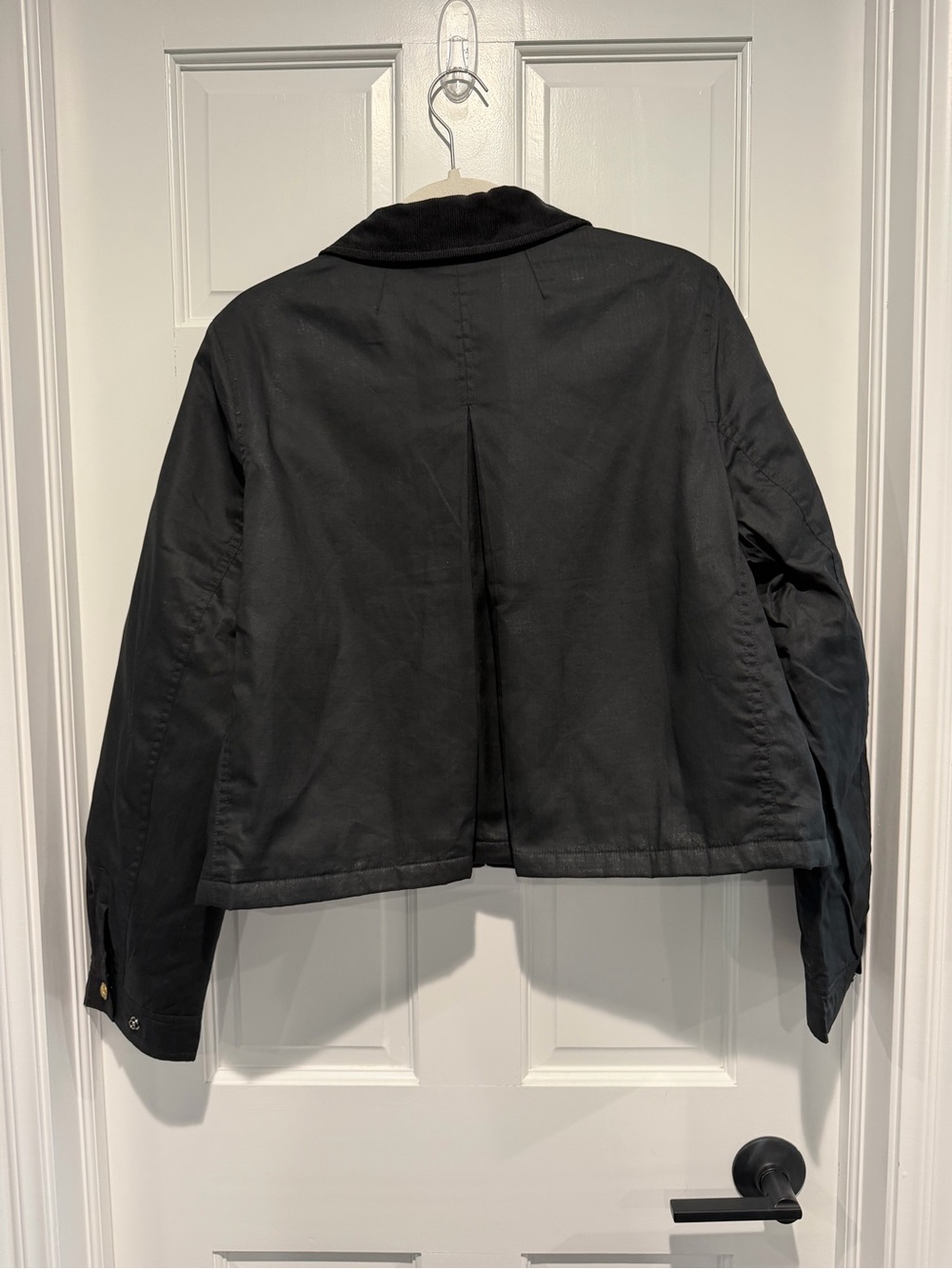 J.Crew Cropped Barn Jacket Black Ripstop Cotton Medium - Picture 7 of 10